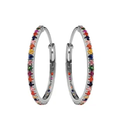 MAANESTEN Nubia Hoops Øreringe Magnum (sølv)