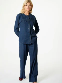 NEO NOIR Annie Denim Blouse Dark Blue