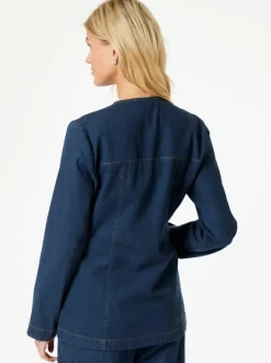 NEO NOIR Annie Denim Blouse Dark Blue