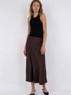 NEO NOIR Bovary Skirt Dark Brown