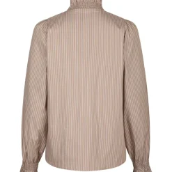 NEO NOIR Brielle Stripe Shirt Brown