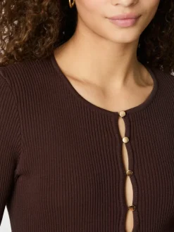 NEO NOIR Carlton Knit Blouse Brown
