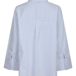 NEO NOIR Dita Mini Stripe Shirt Light Blue