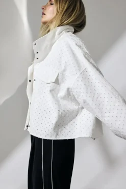 NEO NOIR Gerdi Solid Quilt Jacket Creme
