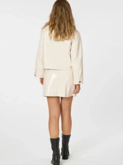 NEO NOIR Hemine Patent Skirt Creme