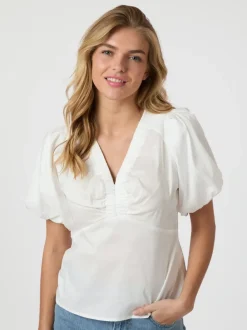 NEO NOIR Irina Poplin Blouse Hvid