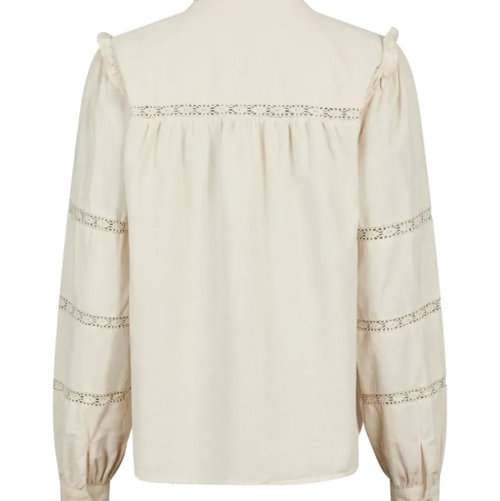 NEO NOIR Isala Corduroy Shirt Ivory