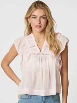 NEO NOIR Jayla Voile Top Light Pink