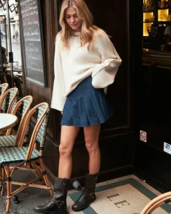 NEO NOIR Laurina Denim Skirt Dark Blue