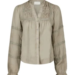 NEO NOIR Lyla S Voile Blouse Smoke Green