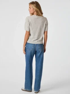 NEO NOIR Mitta Knit Cardigan Smoke Blue