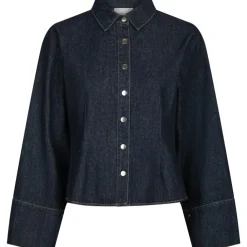 NEO NOIR Rosa Denim Shirt Dark Blue