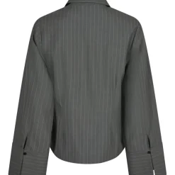 NEO NOIR Rosa Pinstripe Shirt Grey