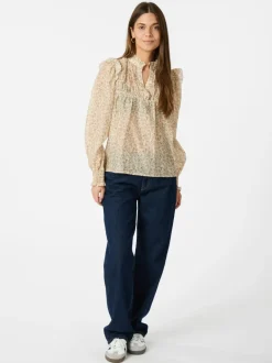 NEO NOIR Selfina Graphic Flower Blouse Off White