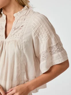 NEO NOIR Siama S Voile Blouse Ivory