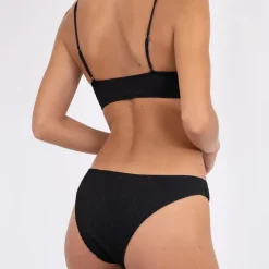NEO NOIR Skin Sand Crepe Swim Top Black