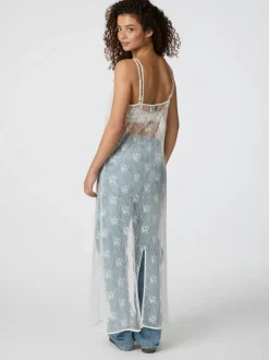 NEO NOIR Tarzana Lace Sequins Dress White