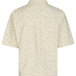 NEO NOIR Tiki Floral Denim Shirt Off White