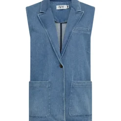 NEO NOIR Varsa Ramie Waistcoat Nature