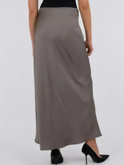 NEO NOIR Vicky Heavy Sateen Skirt Warm Grey