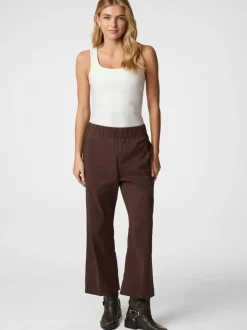NEO NOIR Yana Poplin Pants Dark Brown