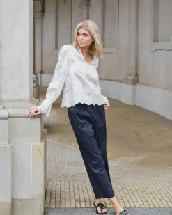 NEO NOIR Yana Poplin Pants Navy