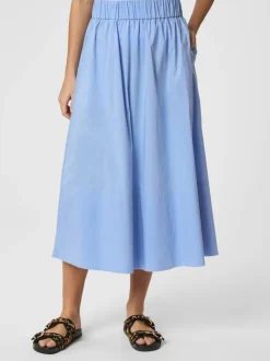 NEO NOIR Yara Poplin Skirt Sky Blue