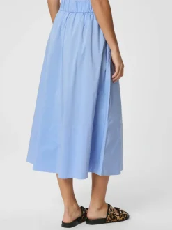 NEO NOIR Yara Poplin Skirt Sky Blue