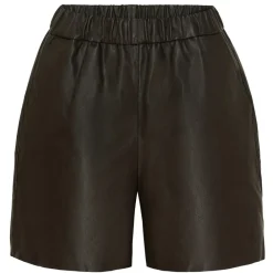 NOTYZ 11193 Leather Shorts Dark Chocolate Brown