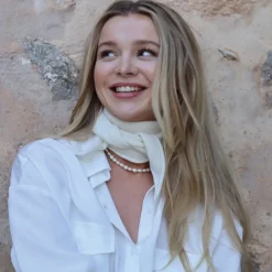 O'TAY Nessa Scarf Off White