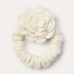 O'TAY Small Scrunchie Flower Off White