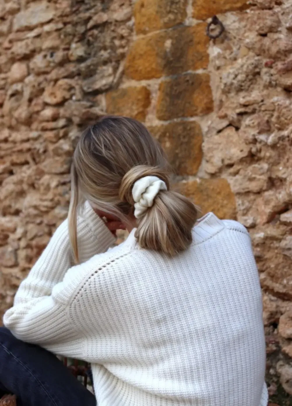 O'TAY Small Scrunchie Off White