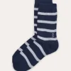 O'TAY Striped Socks Navy/Off White Onesize