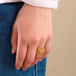 PERNILLE CORYDON Large Bellis Ring (guld/sølv)