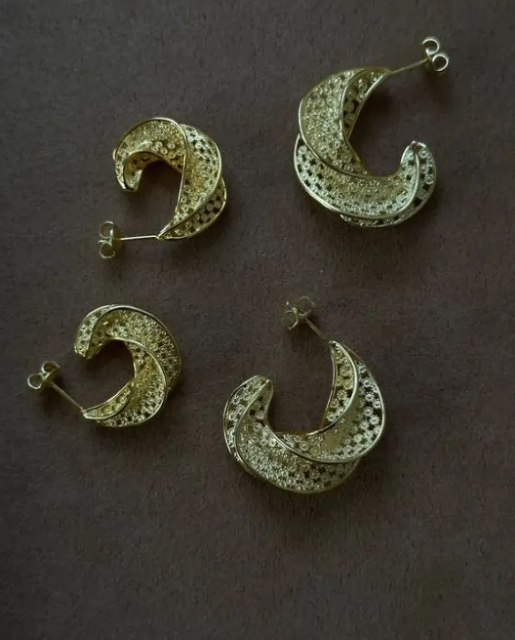PICO COPENHAGEN Filigran Afrika Studs (guld(sølv)