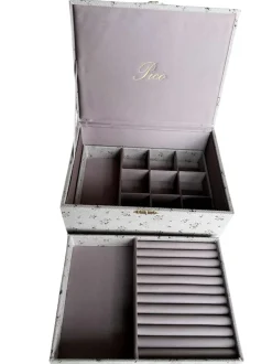 PICO COPENHAGEN Giant Jewelry Box Taupe Flower