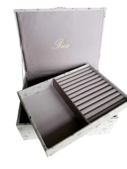 PICO COPENHAGEN Giant Jewelry Box Taupe Flower