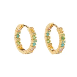 PICO COPENHAGEN Siri Crystal Hoop Multi Pastel
