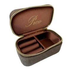 PICO COPENHAGEN Small Jewelry Box Brown Stripe