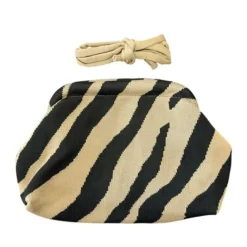 PICO COPENHAGEN Small Rosalia Clutch Zebra/Beige