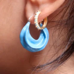 PICO COPENHAGEN Suede Hoops Blue