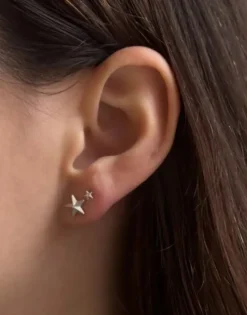 PICO COPENHAGEN Twinkle Star Studs (guld/sølv)