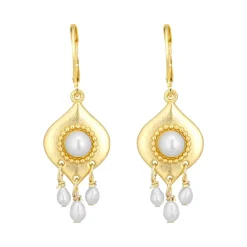 PLISSÉ COPENHAGEN Vivian Earrings Pearl/Gold