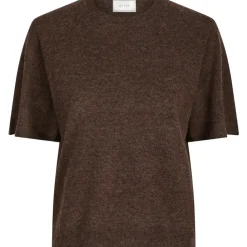 SECOND FEMALE Alpha Knit O-Neck Grey Melange