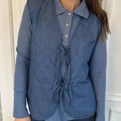 SECOND FEMALE Camra Knit Vest Summer Sand