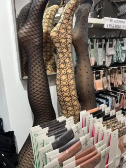 SNEAKY FOX Fay Pantyhose Black Silver