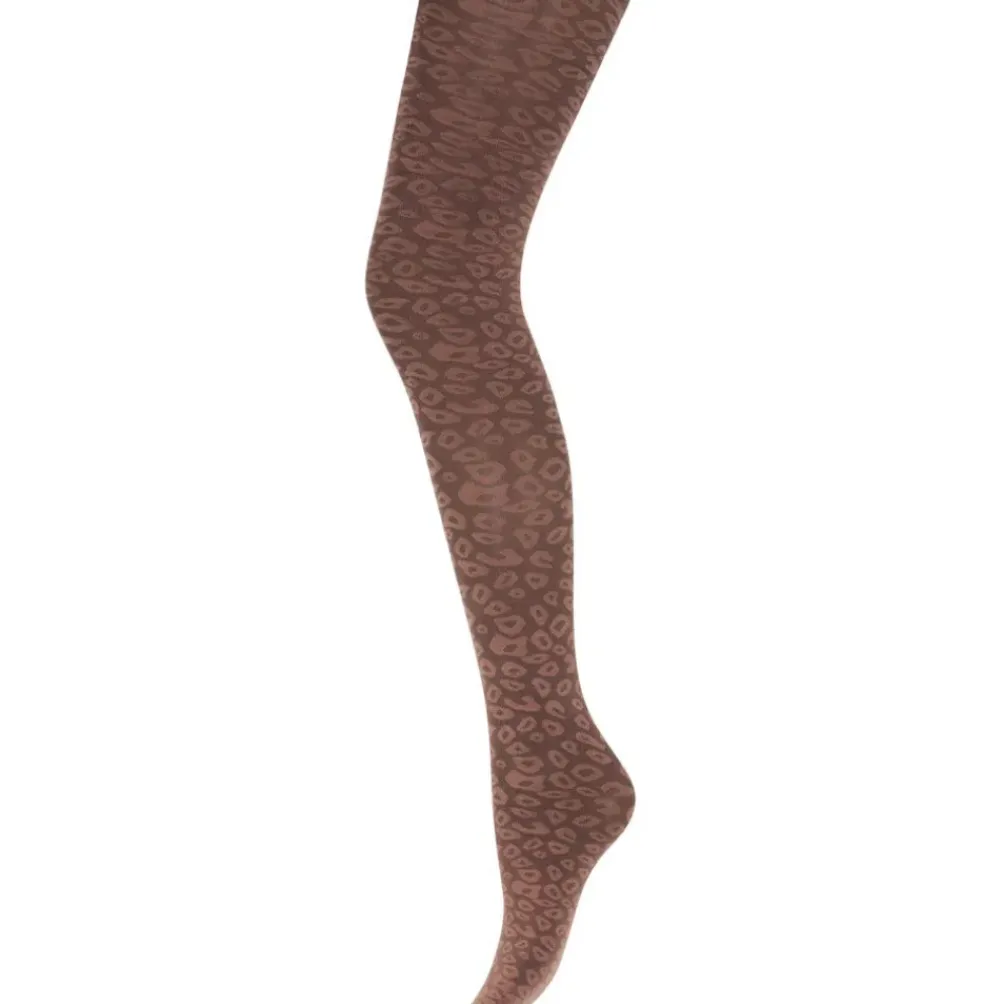 SNEAKY FOX Mac Leopard Strømpebukser 5576 Sienna Brown