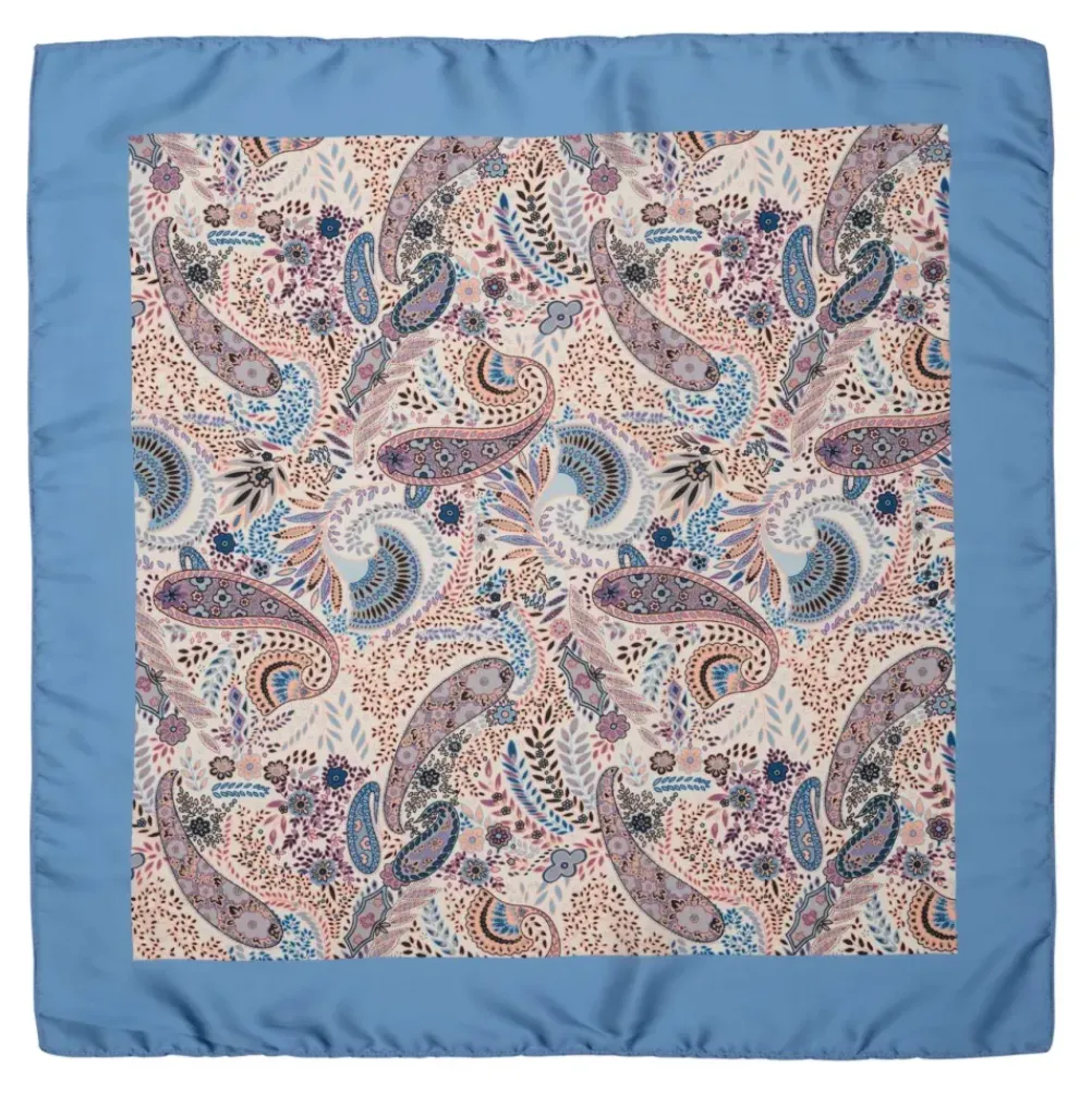 SUI AVA Mari Bloom Scarf Paisley Light Blue