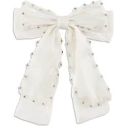 SUI AVA Pastel Crystal Bow Bright White