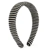 SUI AVA Striped Headband Black
